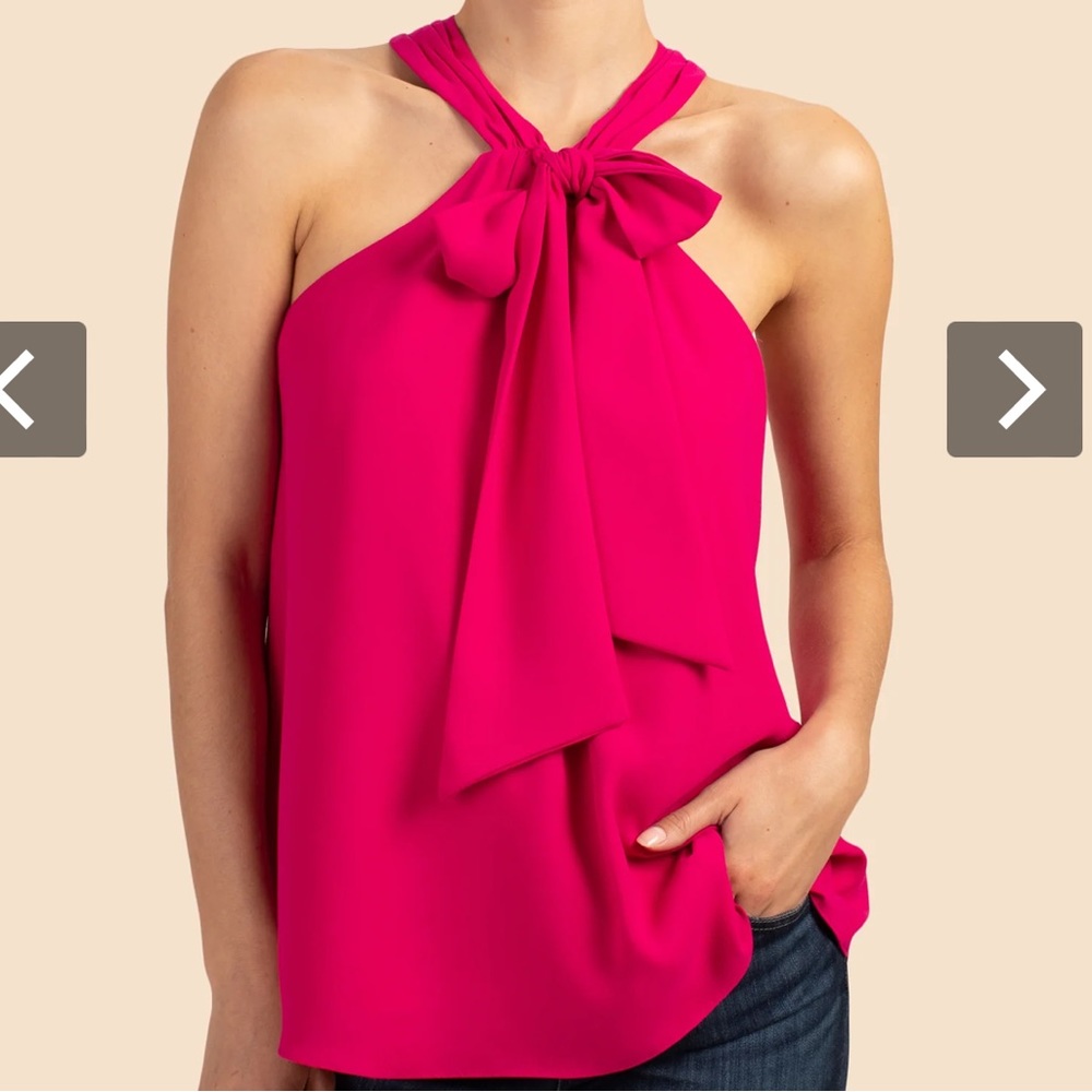 Trina Turk Pink Halter Verge Top